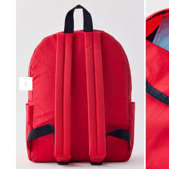 BAGGU Candy Apple Red Color w. Black Accents Large Nylon  display picture 1